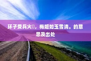 环子受兵火涴，梅姬如玉雪清。的意思及出处