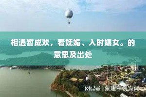 相遇暂成欢，看妩媚、入时嬉女。的意思及出处