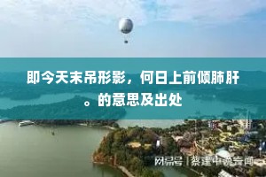 即今天末吊形影，何日上前倾肺肝。的意思及出处