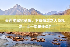天西绝塞招灵旗，下有荷戈之人顶礼之。上一句是什么？
