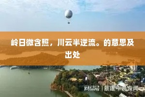 岭日微含照，川云半逆流。的意思及出处
