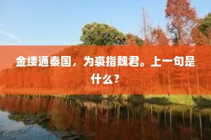 金缕通秦国，为裘指魏君。上一句是什么？