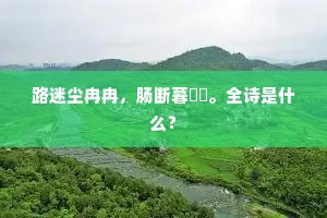 路迷尘冉冉，肠断暮骎骎。全诗是什么？