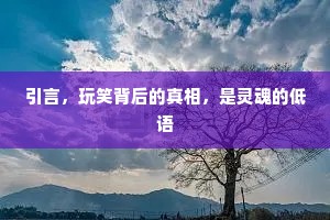 引言，玩笑背后的真相，是灵魂的低语
