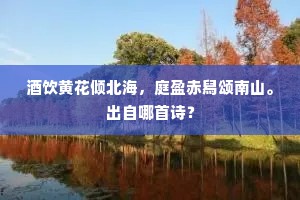酒饮黄花倾北海，庭盈赤舄颂南山。出自哪首诗？