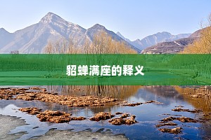 貂蝉满座的释义