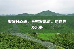 旅馆归心逼，荒村客思盈。的意思及出处