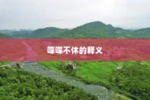 喋喋不休的释义