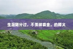 生涯随分过，不羡披裘金。的释义