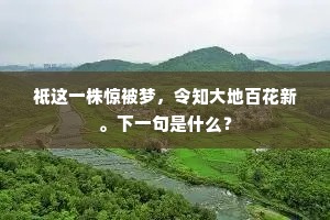 祗这一株惊被梦，令知大地百花新。下一句是什么？