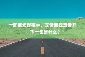一昨波光修禊事，宾奁俯枕玉奁开。下一句是什么？