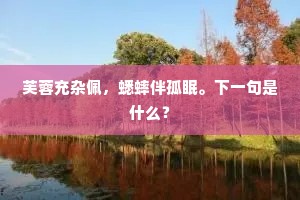 芙蓉充杂佩，蟋蟀伴孤眠。下一句是什么？