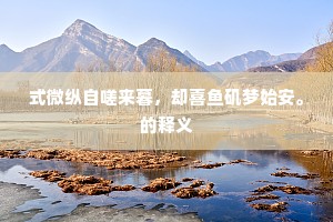 式微纵自嗟来暮，却喜鱼矶梦始安。的释义