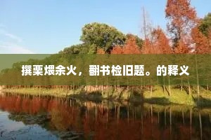 撰栗煨余火，翻书检旧题。的释义