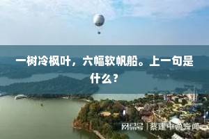 一树冷枫叶，六幅软帆船。上一句是什么？