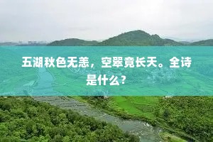 五湖秋色无恙，空翠竟长天。全诗是什么？