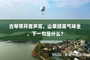 古琴带月音声亮，山果经霜气味全，下一句是什么？
