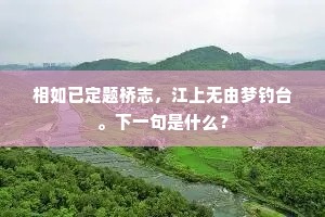 相如已定题桥志，江上无由梦钓台。下一句是什么？