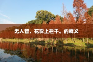 无人管，花影上栏干。的释义
