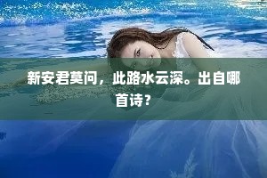新安君莫问，此路水云深。出自哪首诗？
