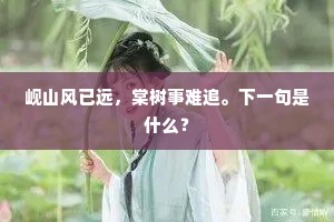岘山风已远，棠树事难追。下一句是什么？