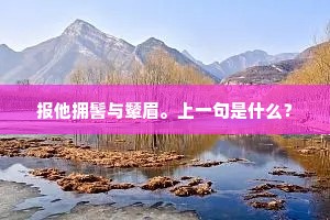 报他拥髻与颦眉。上一句是什么？