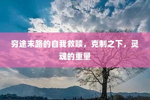 穷途末路的自我救赎，克制之下，灵魂的重量