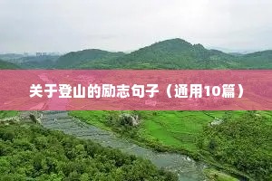 关于登山的励志句子（通用10篇）