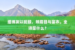 细拂发以抚额，辨眉目与裳衣。全诗是什么？