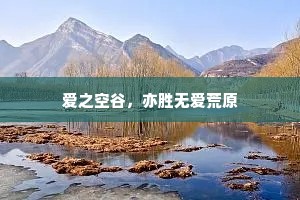 爱之空谷，亦胜无爱荒原