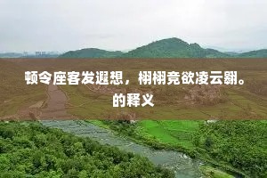 顿令座客发遐想，栩栩竞欲凌云翱。的释义