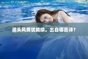 遨头风度犹能续。出自哪首诗？