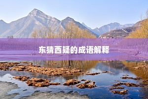 东猜西疑的成语解释