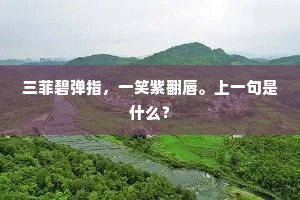 三菲碧弹指，一笑紫翻唇。上一句是什么？