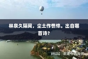 林泉久隔阔，尘土作憔悴。出自哪首诗？