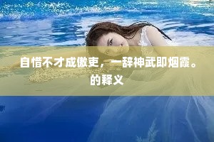自惜不才成傲吏，一辞神武即烟霞。的释义