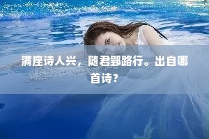 满座诗人兴，随君郢路行。出自哪首诗？