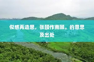 似感再造恩，张颐作南顾。的意思及出处