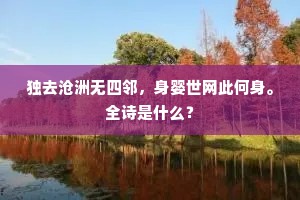 独去沧洲无四邻，身婴世网此何身。全诗是什么？