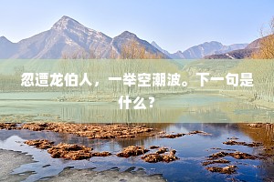 忽遭龙伯人，一举空潮波。下一句是什么？