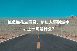 孤负梅花三四日，新年人事到城中。上一句是什么？