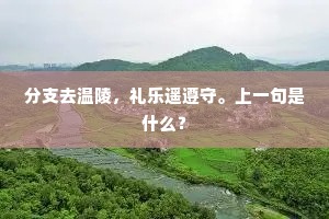 分支去温陵，礼乐遥遵守。上一句是什么？