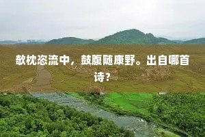 欹枕恣流中，鼓腹随康野。出自哪首诗？