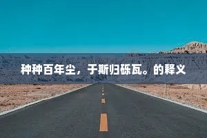 种种百年尘，于斯归砾瓦。的释义