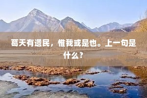 葛天有遗民，惟我或是也。上一句是什么？