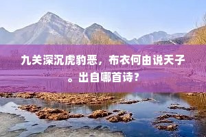 九关深沉虎豹恶，布衣何由说天子。出自哪首诗？