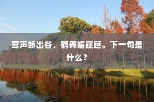 莺声娇出谷，鹤舞媚窥筵。下一句是什么？