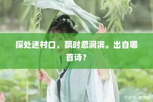 探处迷村口，飘时忽涧滨。出自哪首诗？