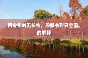何令别时无长物，殷郎书到只空函。的解释