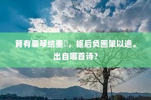 背有囊琴结墨絁，妪后负画策以追。出自哪首诗？